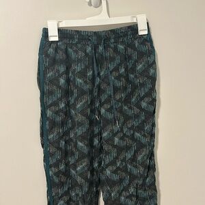 Hei Hei Anthropologie Pants XS Blue Geometric Harem Drawstring Lounge Casual